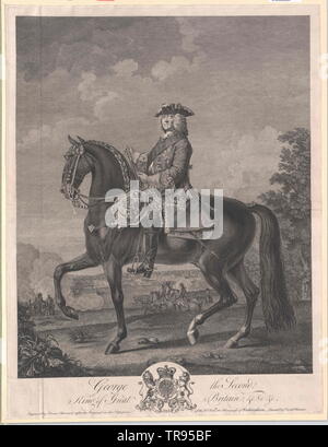 Georg II., König von England Kurfürst von Hannover, Additional-Rights - Clearance-Info - Not-Available Stockfoto