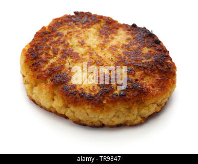 Gekocht auf Basis pflanzlicher Burger patty aus Soja Fleisch. Stockfoto