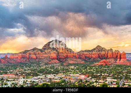 Sedona, Arizona, USA Downtown Skyline. Stockfoto