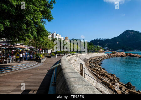 Die Promenade und das Meer in Stanley, Hongkong, China Stockfoto