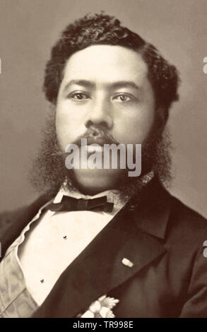 König David Kalākaua (1836-1891), manchmal Das merrie Monarch, war der letzte König und vorletzten Monarch des Königreiches Hawai i bezeichnet. (Foto c 1880) Stockfoto