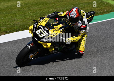 Mugello, Italien, 30. Mai 2019: Italienische Ducati Alma Pramac Team Rider Francesco Bagnaia in Aktion bei 2019 GP von Italien der MotoGP auf Mai 2019 in Italien Stockfoto