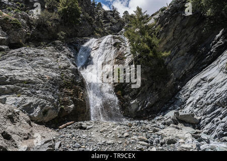 Blick auf San Antonio liegt in der Nähe von Mt Baldy Village in der San Gabriel Mountains in der Nähe von Los Angeles, Kalifornien. Stockfoto