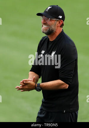 Madrid, Spanien. 31. Mai, 2019. Manager von Liverpool, Jürgen Klopp - Liverpool Training in Wanda Metropolitano Stadion vor Abschließendem, Tottenham Hotspur gegen Liverpool, UEFA Champions League, Wanda Metropolitano Stadion, Madrid - 31. Mai 2019 Credit: Spieltag Bilder begrenzt/Alamy leben Nachrichten Stockfoto