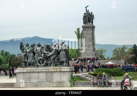 Sofia, Bulgarien - Tag des Sieges Denkmal - Knyazheska Garten Stockfoto