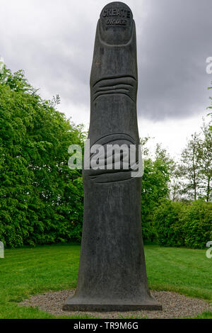 Shiva Lingam. Die Finger Skulptur ist ein Symbol für die Grundausrichtung des Lebens, nämlich, zu erstellen oder zu sterben. Stockfoto