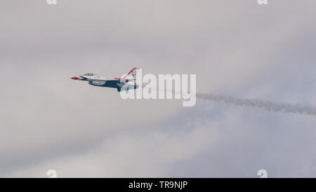 Die USAF Thunderbird F-16C Stockfoto