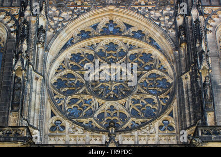 Detail des St. Veitsdom in Prag, Tschechische Republik Stockfoto