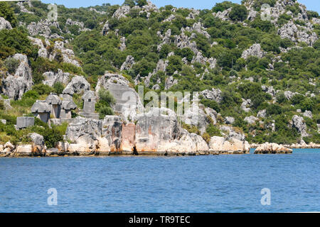 Die antike Stadt von Kekova Stockfoto