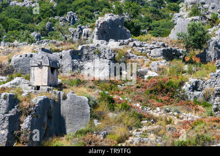 Die antike Stadt von Kekova Stockfoto