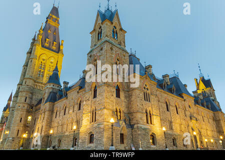 Der West Block auf der Grundlage der Ottawa Parliament Hill ist das Zuhause der Kanadischen House of Commons während der Renovierungsarbeiten im mittleren Block. Stockfoto