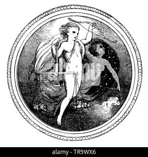 Sternbild Waage,, (Kalender, 1875) Stockfoto