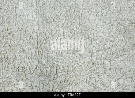 Makro Bild der Textur von einem weißen Handtuch aus Baumwolle Stockfoto