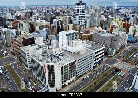 Stadtbild von Sapporo, Hokkaido, Japan Stockfoto