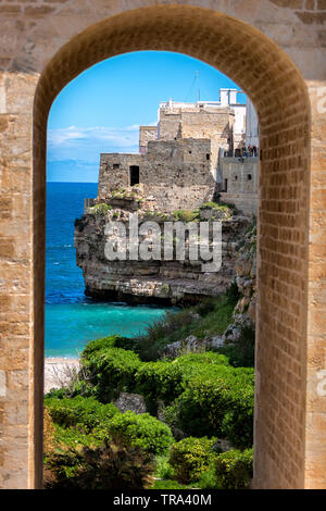 Der Strand von Polignano a Mare Stockfoto