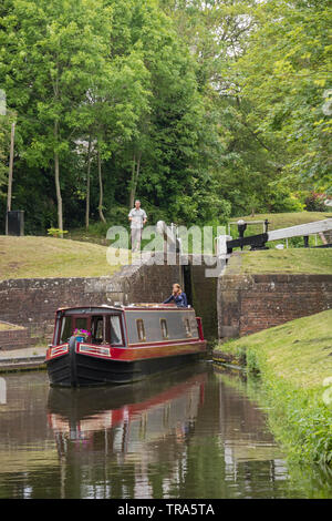 Staffordshire und Worcestershire Canal an stourton Ausfahrt nr Kinver, Staffordshire, England, UK Stockfoto