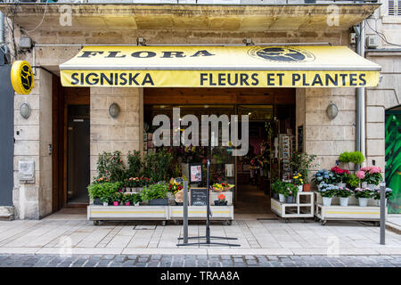 Flower Shop in Libourne, Frankreich Stockfoto