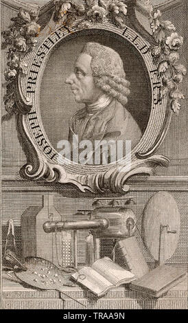 JOSEPH PRIESTLEY (1733-1804) englischer Chemiker und Theologe Stockfoto