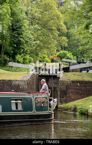 Staffordshire und Worcestershire Canal an stourton Ausfahrt nr Kinver, Staffordshire, England, UK Stockfoto