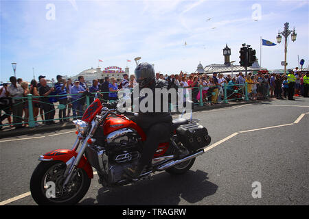 Hells Angels in Brighton - feiern ihren 50. Jahrestag in Großbritannien Stockfoto