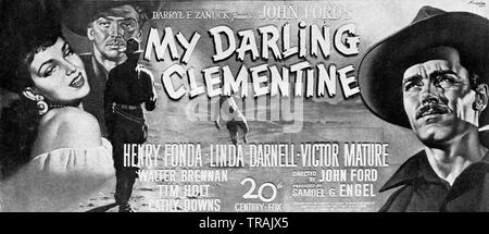 Henry Fonda als Wyatt Earp Victor ausgereift wie Doc Holliday Linda Darnell als Chihuahua MY DARLING CLEMENTINE Direktor 1946 John Ford Twentieth Century Fox Stockfoto