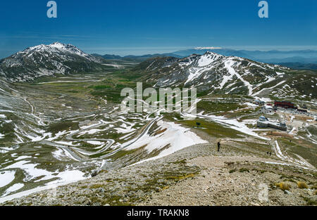 Abruzzen, Hochebene des Campo Imperatore in den Gran Sasso und Monti della Laga National Park. Stockfoto