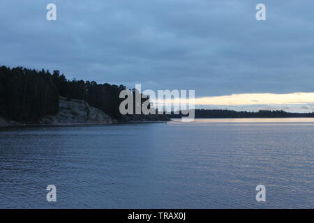 Helsinki Meerblick im November Stockfoto