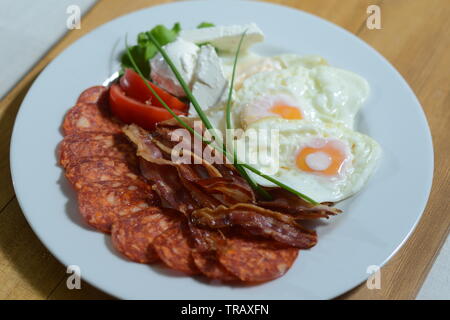 Köstliches Frühstück für den Start in den Tag Stockfoto