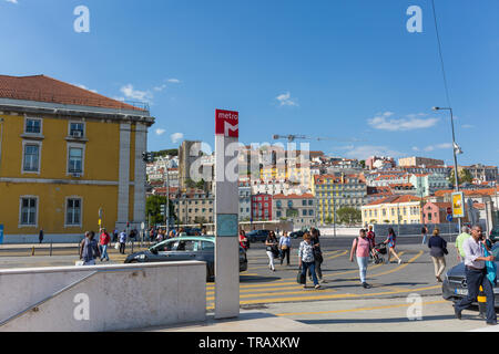 U-Bahn Station in Lissabon Stockfoto