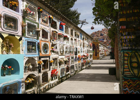 Öffentlichen Friedhof in La Paz, Bolivien Stockfoto