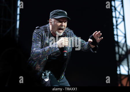 Milano, 1 Giugno 2019. Vasco Rossi in Concerto Allo Stadio San Siro di Milano. Copyright Davide Merli/Alamy Stockfoto