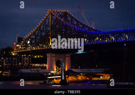 Geschichte Brücke über Fluss Brisbane, Brisbane, Queensland, Australien Stockfoto