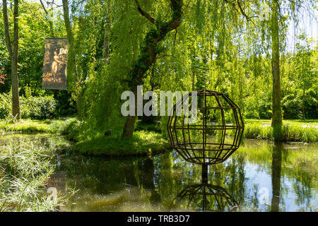 Parc Leonardo da Vinci von Clos Luce, Amboise, Indre-et-Loire Departement, Center-Val de Loire, Frankreich, Europa Stockfoto