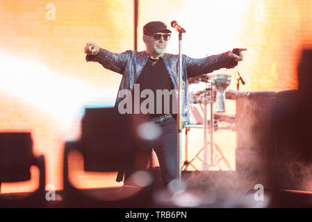 Vasco Rossi durchgeführt in der vergangenen Nacht in Mailand im Stadion San Siro für die erste von sechs Datum! Stockfoto