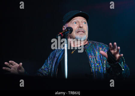 Vasco Rossi durchgeführt in der vergangenen Nacht in Mailand im Stadion San Siro für die erste von sechs Datum! Stockfoto