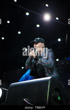 Vasco Rossi durchgeführt in der vergangenen Nacht in Mailand im Stadion San Siro für die erste von sechs Datum! Stockfoto