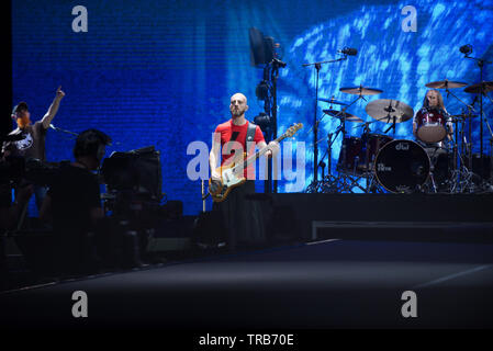 Andrea Torresani durchgeführt in der vergangenen Nacht in Mailand im Stadion San Siro für die erste von sechs Datum der Vasco Rossi! Stockfoto