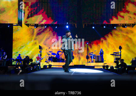 Vasco Rossi durchgeführt in der vergangenen Nacht in Mailand im Stadion San Siro für die erste von sechs Datum! Stockfoto