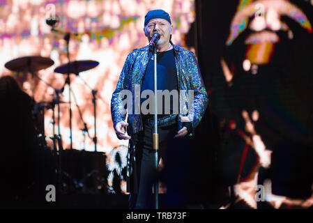 Vasco Rossi durchgeführt in der vergangenen Nacht in Mailand im Stadion San Siro für die erste von sechs Datum! Stockfoto