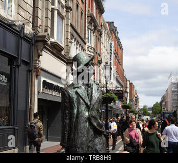 Marjorie von fitzgibbon Statue von James Joyce in North Earl Street, Dublin, Irland. Stockfoto