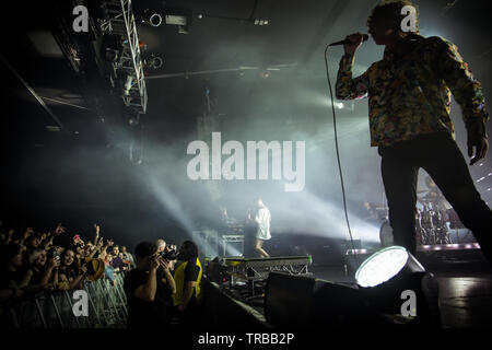 Don Broco Live an der Manchester Academy 2018 Stockfoto