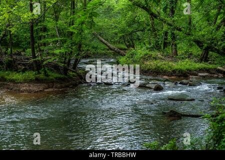 Die Fabelhafte breiten Fluss, der durch Lake Lure und Chimney Rock North Carolina. Stockfoto