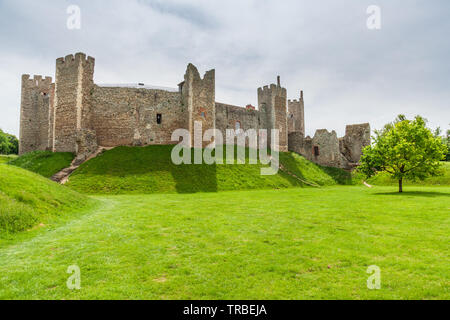 Framlingham Castle ist ein Schloss in der Marktgemeinde Framlingham in Suffolk in England Stockfoto