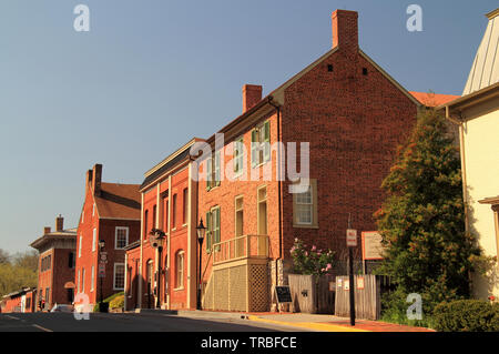 Die Stonewall Jackson House, hier dargestellt, ist ein Wahrzeichen und beliebte Touristenattraktion in der historischen Stadt Lexington Virginia Stockfoto