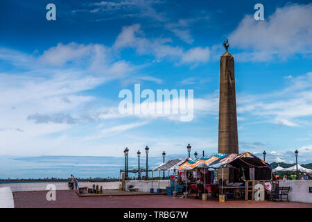 Die Spitze des südlichen Punkt der Casco Viejo, Panama City, Plaza Francia, Las Bovedas Stockfoto