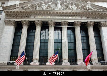 Gebäude der New York Stock Exchange Stockfoto
