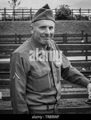 Portraits aus den 40er Jahren Krieg Wochenende an der Great Central Railway in Loughborough, Loughborough Großbritannien. Stockfoto