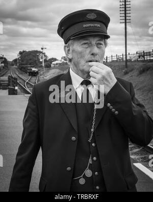 Portraits aus den 40er Jahren Krieg Wochenende an der Great Central Railway in Loughborough, Loughborough Großbritannien. Stockfoto