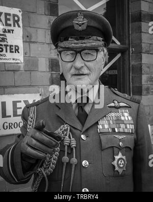 Portraits aus den 40er Jahren Krieg Wochenende an der Great Central Railway in Loughborough, Loughborough Großbritannien. Stockfoto