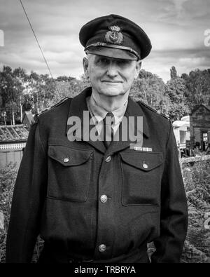 Portraits aus den 40er Jahren Krieg Wochenende an der Great Central Railway in Loughborough, Loughborough Großbritannien. Stockfoto